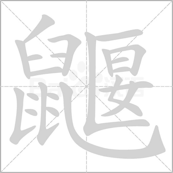 鼴字笔顺动画