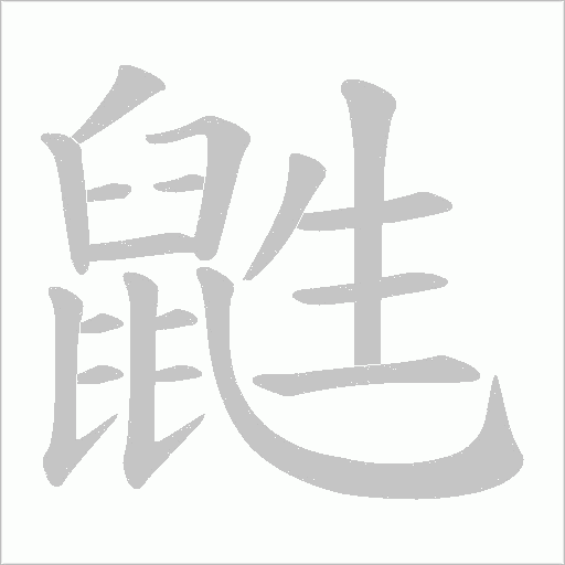 鼪字笔顺动画