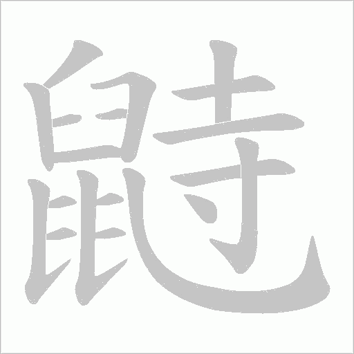 鼭字笔顺动画