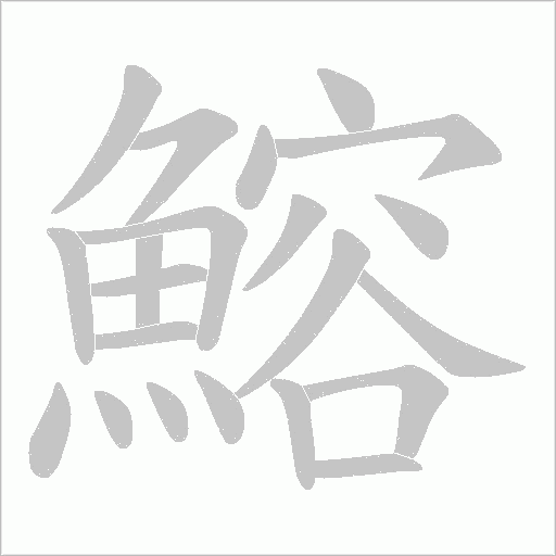 鰫字笔顺动画