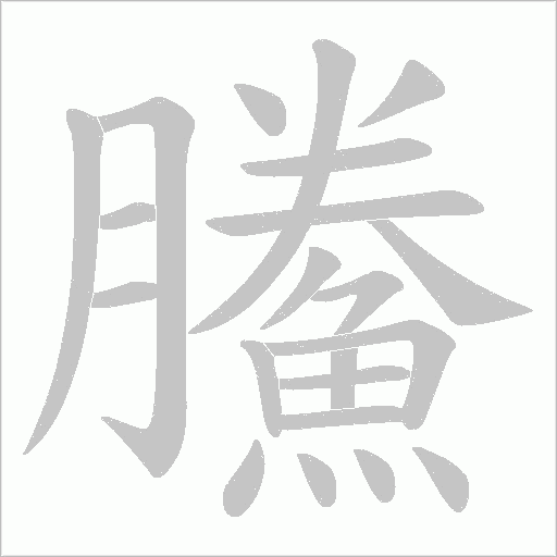 鰧字笔顺动画