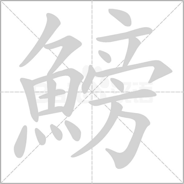 鰟字笔顺动画