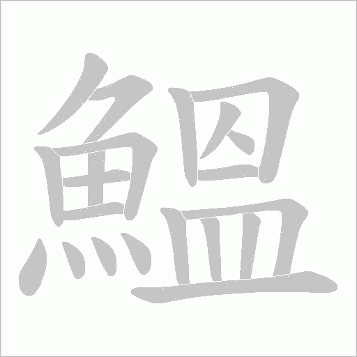 鰮字笔顺动画