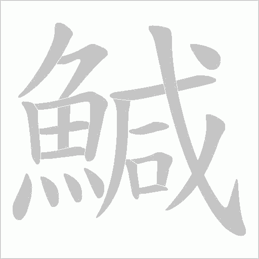 鰔字笔顺动画
