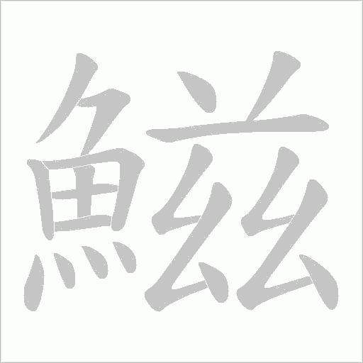 鰦字笔顺动画