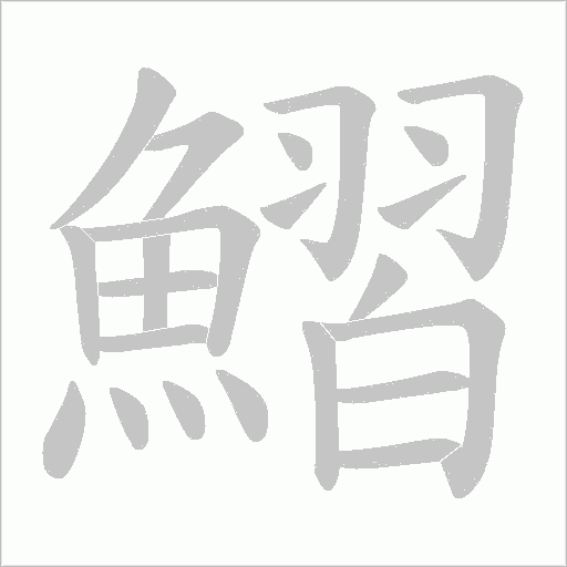 鰼字笔顺动画