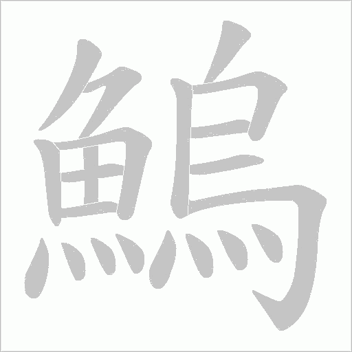鰞字笔顺动画