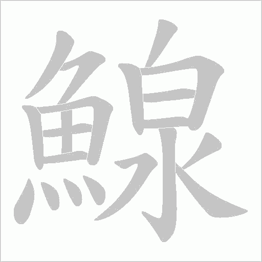 鰁字笔顺动画