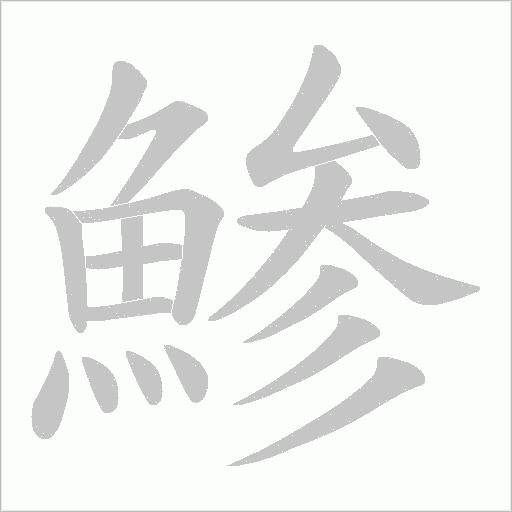 鯵字笔顺动画