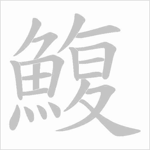 鰒字笔顺动画