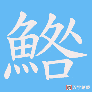 鯦字笔顺动画