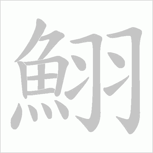 鮙字笔顺动画