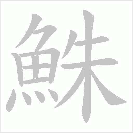 鮢字笔顺动画