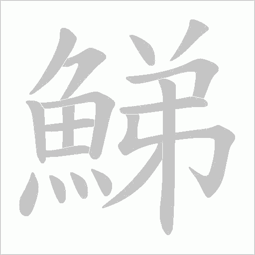鮷字笔顺动画
