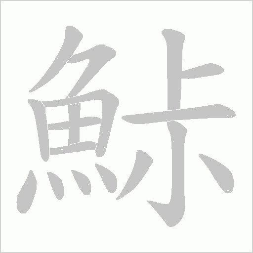 鮛字笔顺动画