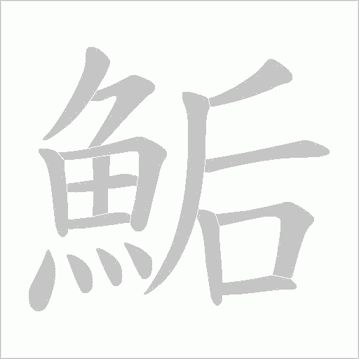 鮜字笔顺动画