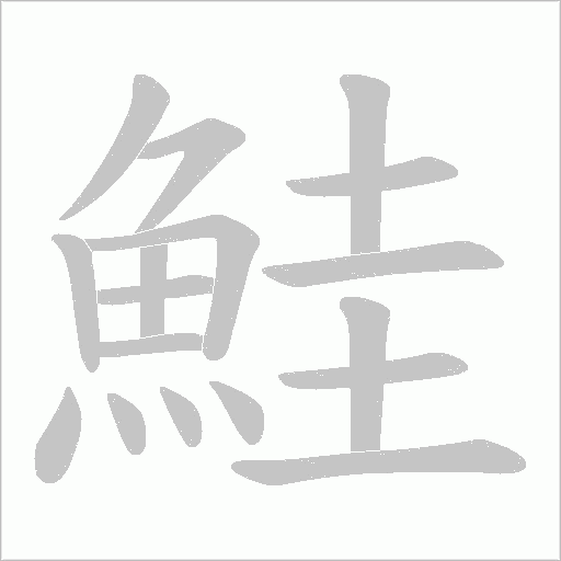 鮭字笔顺动画