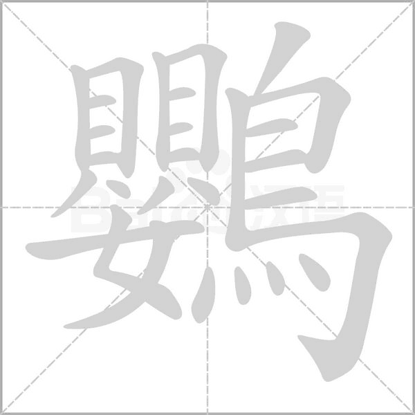 鸚字笔顺动画