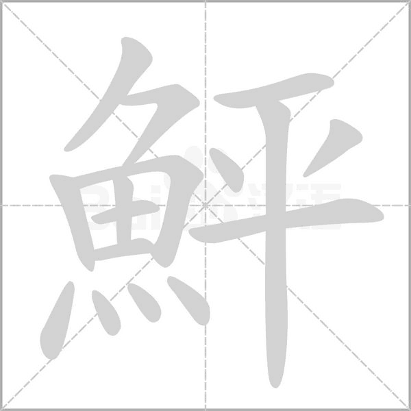 鮃字笔顺动画