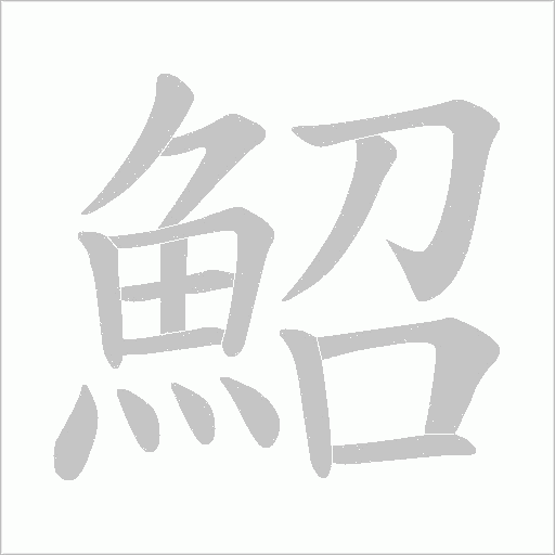 鮉字笔顺动画