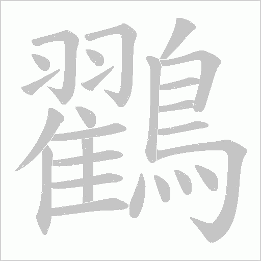 鸐字笔顺动画