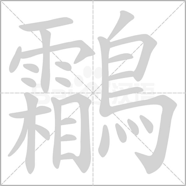 鸘字笔顺动画