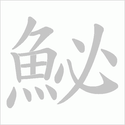 鮅字笔顺动画