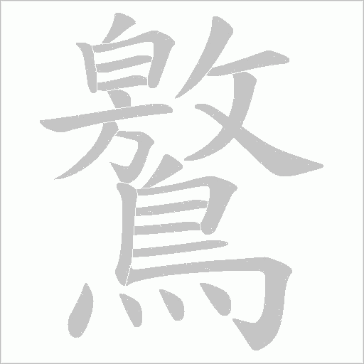 鸄字笔顺动画