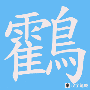 鸖字笔顺动画