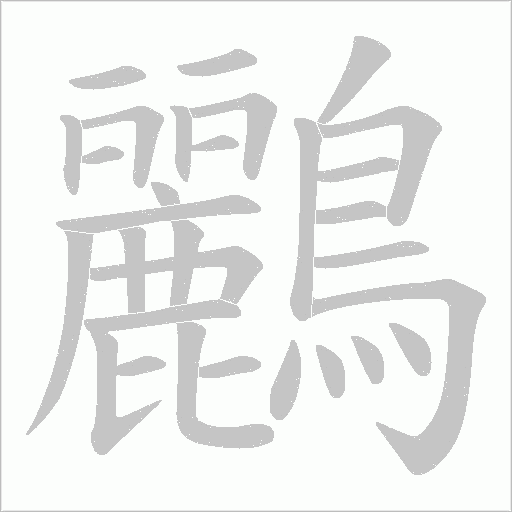 鸝字笔顺动画