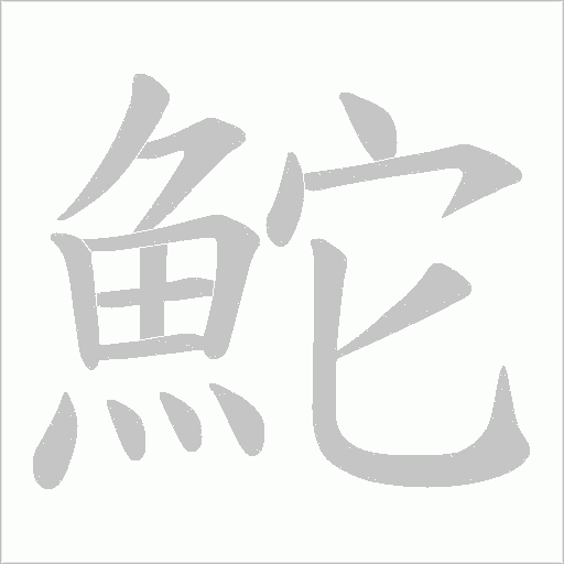 鮀字笔顺动画