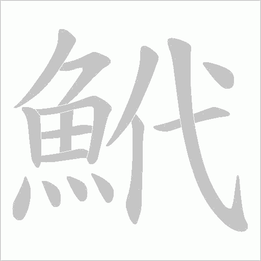 鮘字笔顺动画