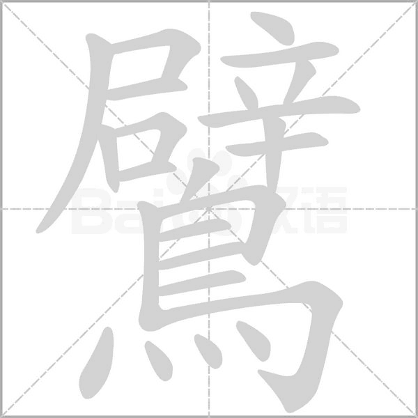 鷿字笔顺动画