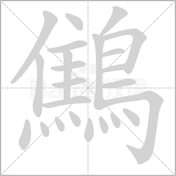 鷦字笔顺动画