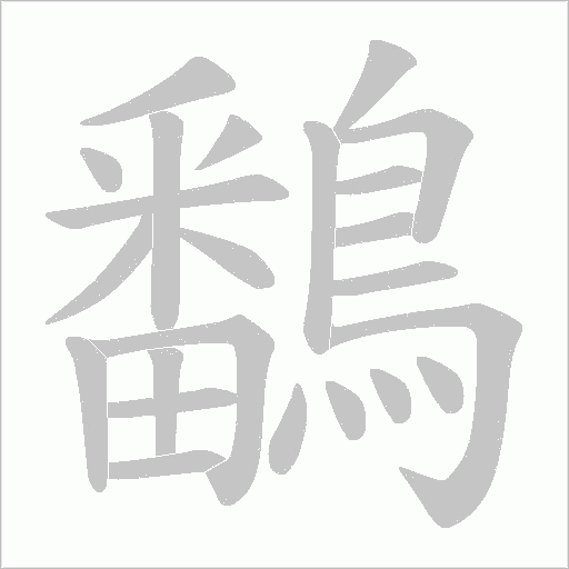 鷭字笔顺动画