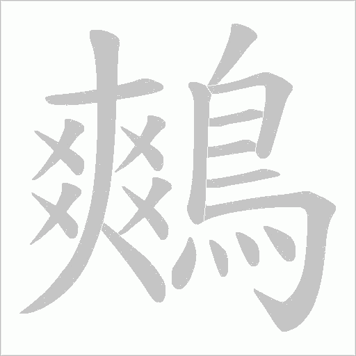 鷞字笔顺动画