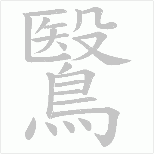 鷖字笔顺动画