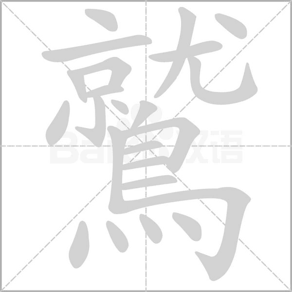 鷲字笔顺动画