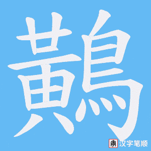 鷬字笔顺动画