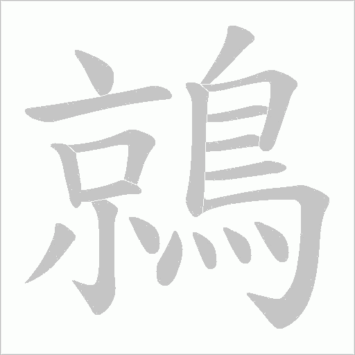 鶁字笔顺动画