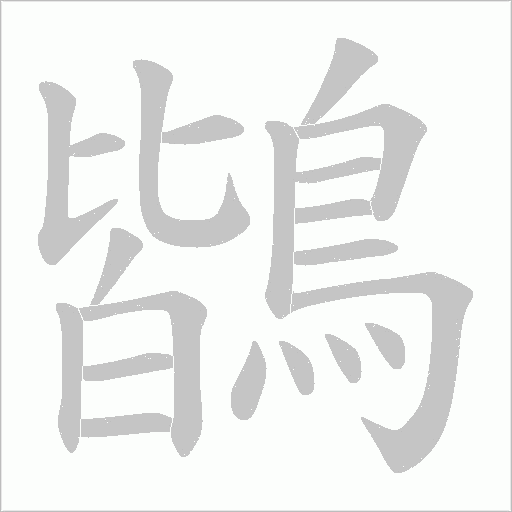 鶛字笔顺动画