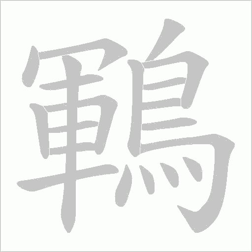 鶤字笔顺动画