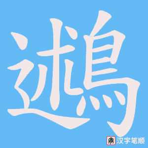 鶐字笔顺动画