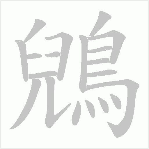 鶂字笔顺动画