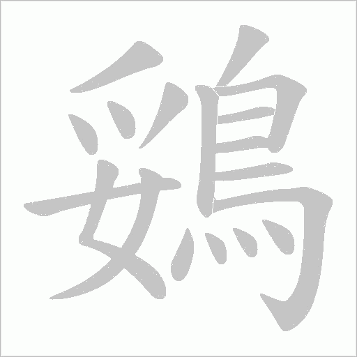 鵎字笔顺动画