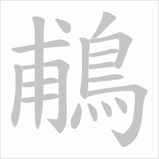 鵏字笔顺动画