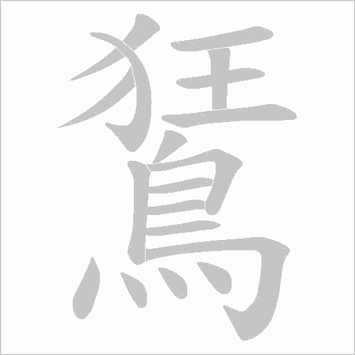 鵟字笔顺动画