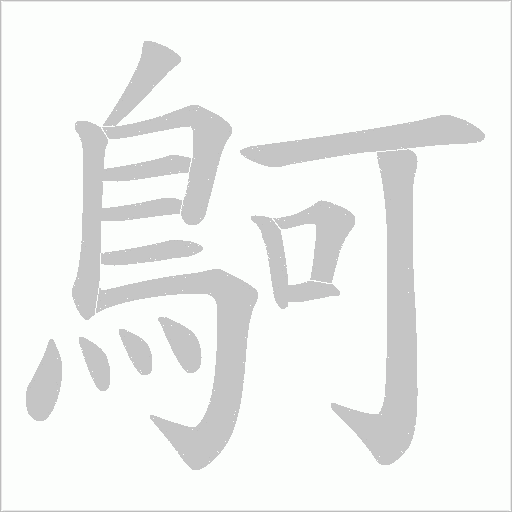 鴚字笔顺动画