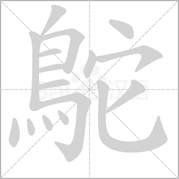 鴕字笔顺动画