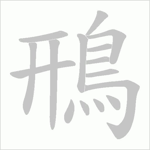 鳽字笔顺动画